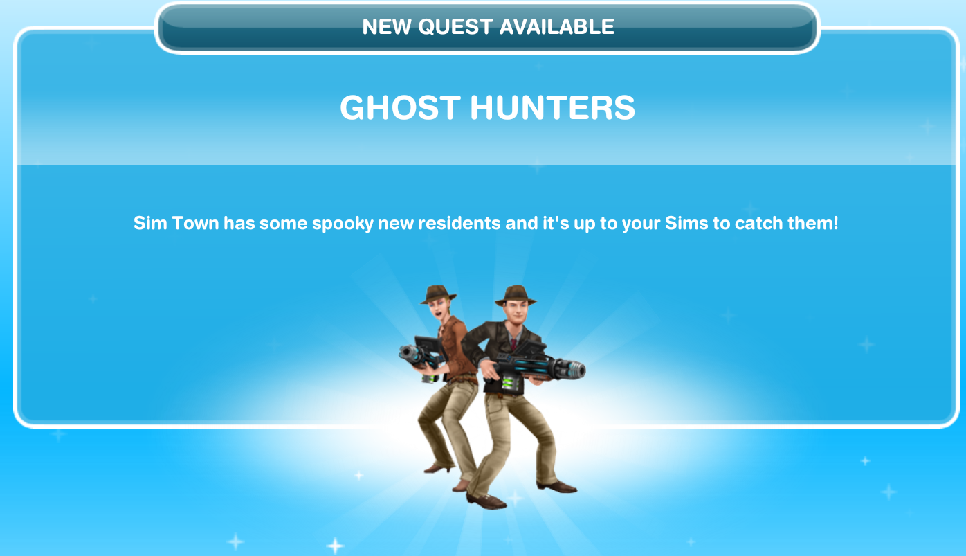 sims freeplay ghost hunters quest
